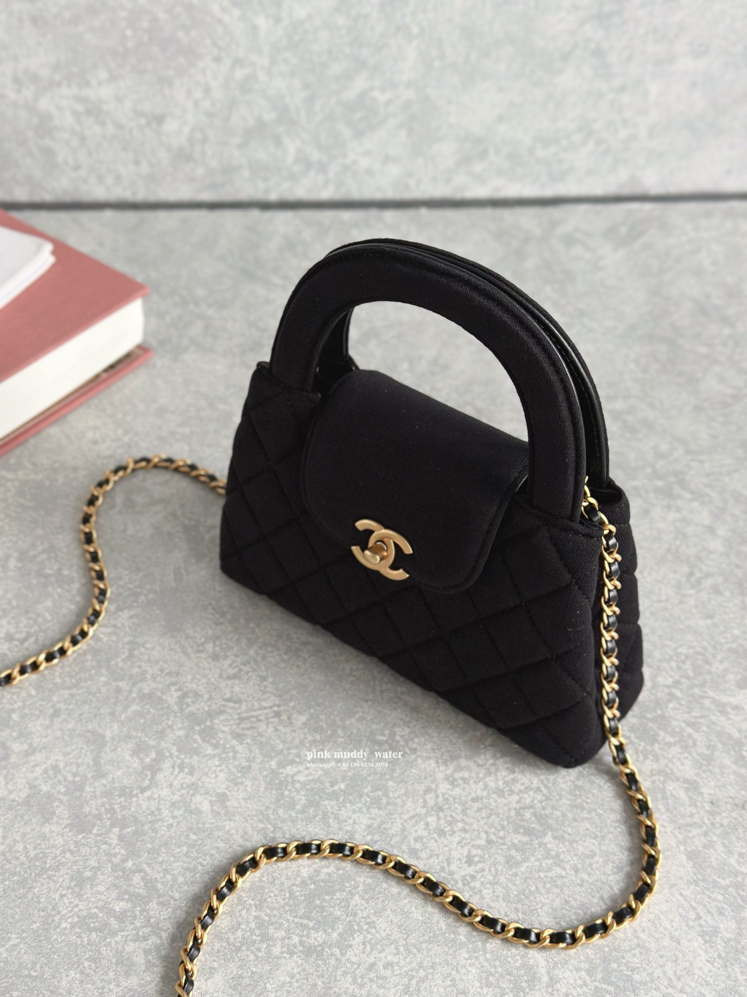 CHANEL 24A Velvet Crossbody Handbag