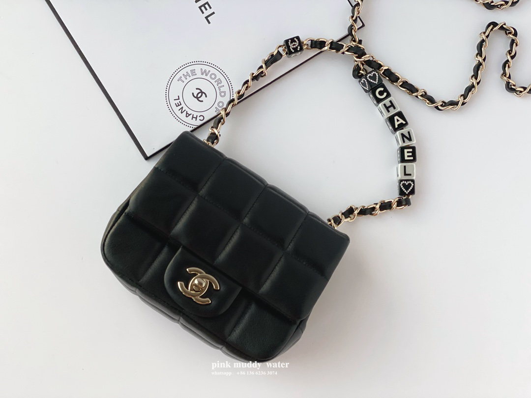 CHANEL 23C black and white square