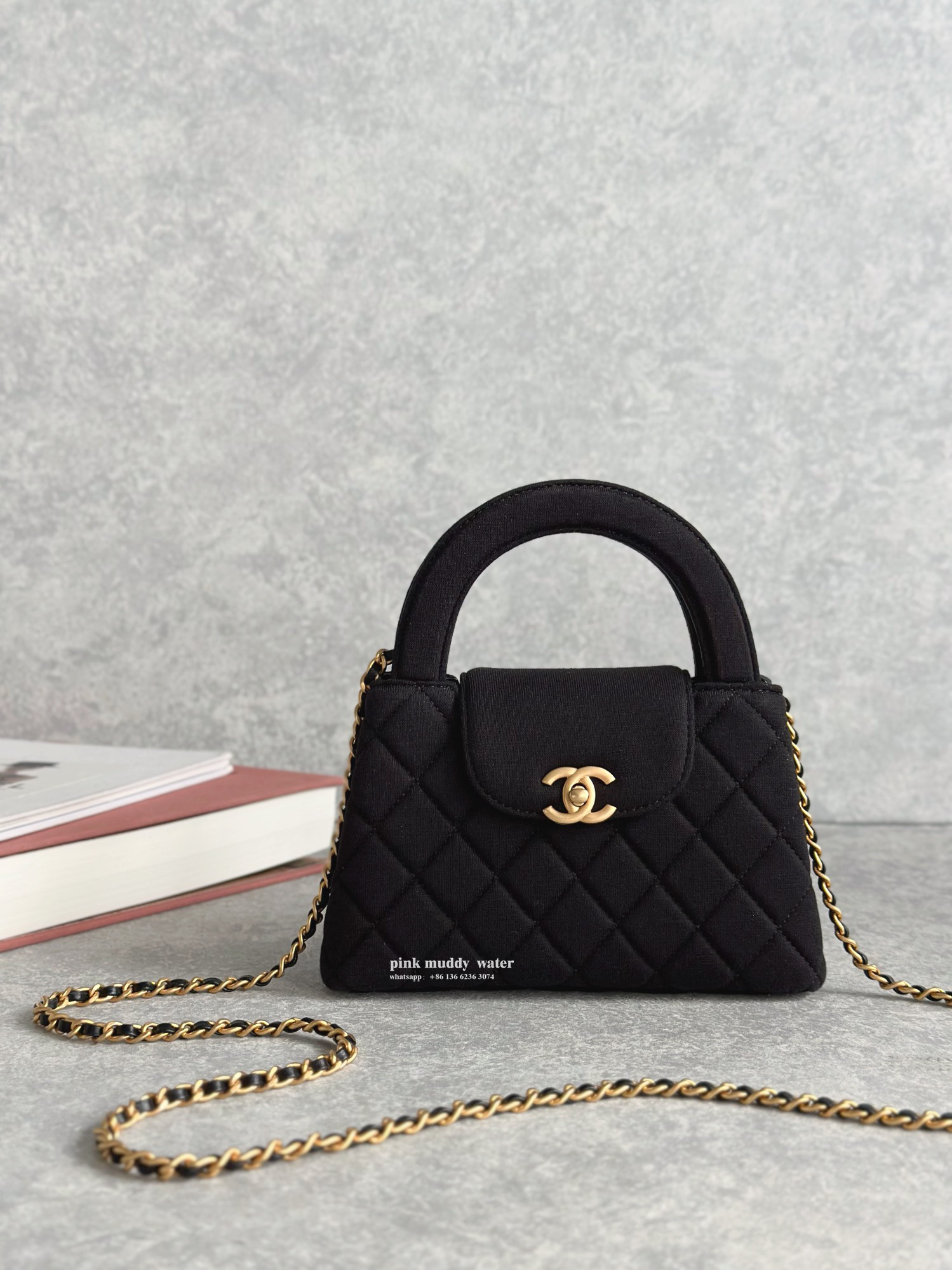 CHANEL 24A Velvet Crossbody Handbag