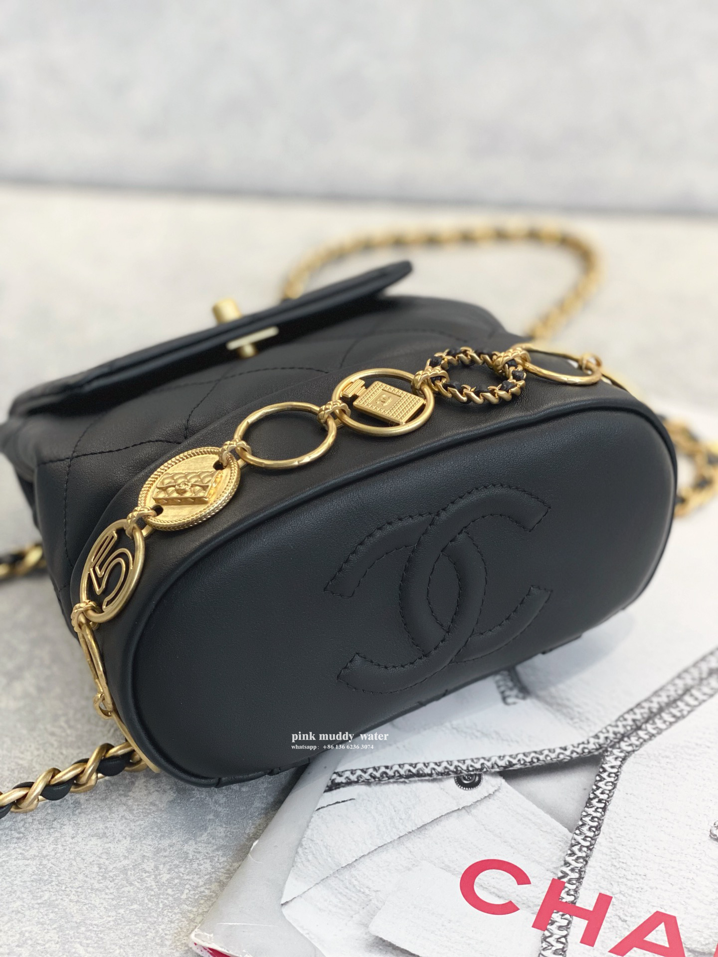 CHANEL 23B Gold Buckle Backpack
