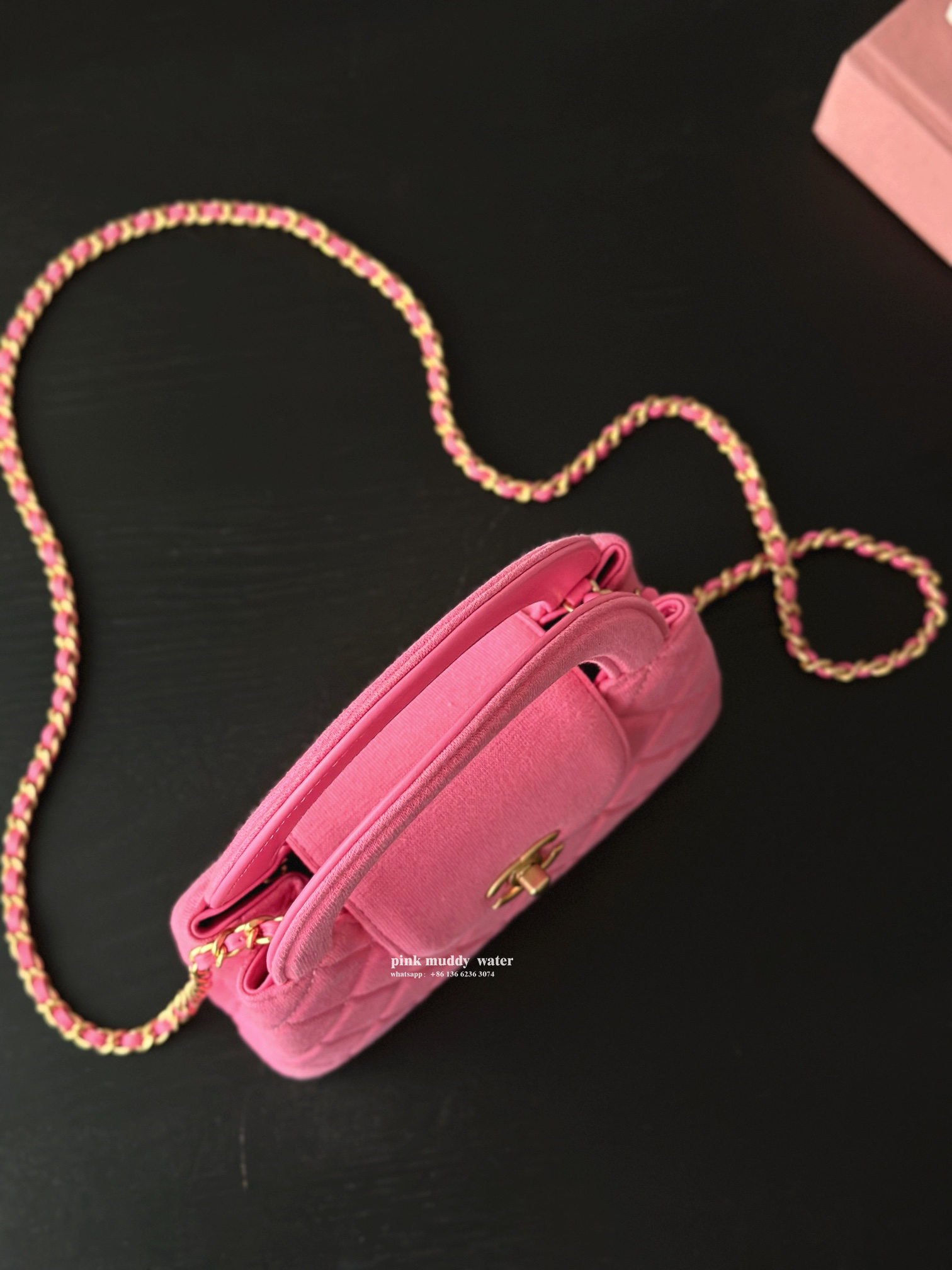 CHANEL 24A Velvet Crossbody Handbag