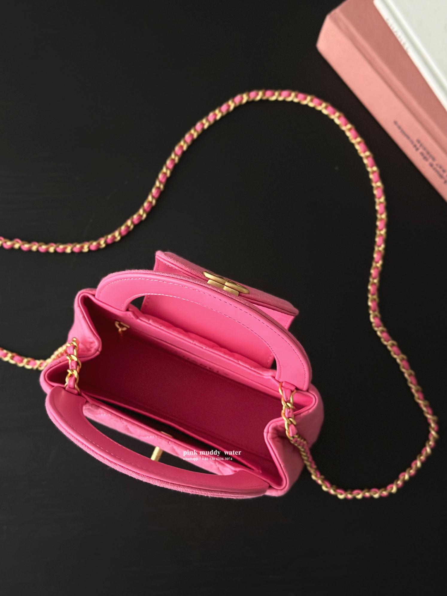 CHANEL 24A Velvet Crossbody Handbag