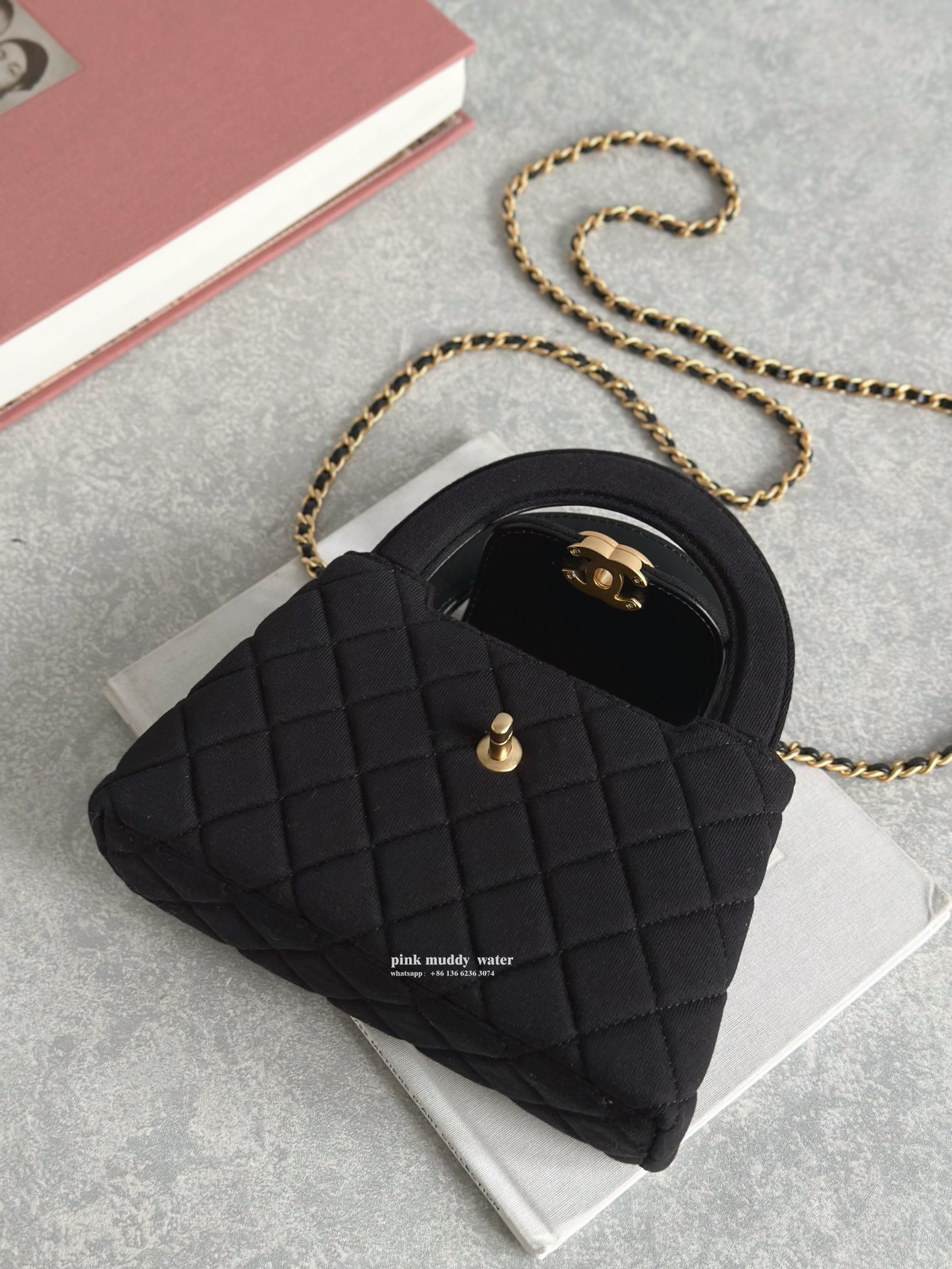 CHANEL 24A Velvet Crossbody Handbag