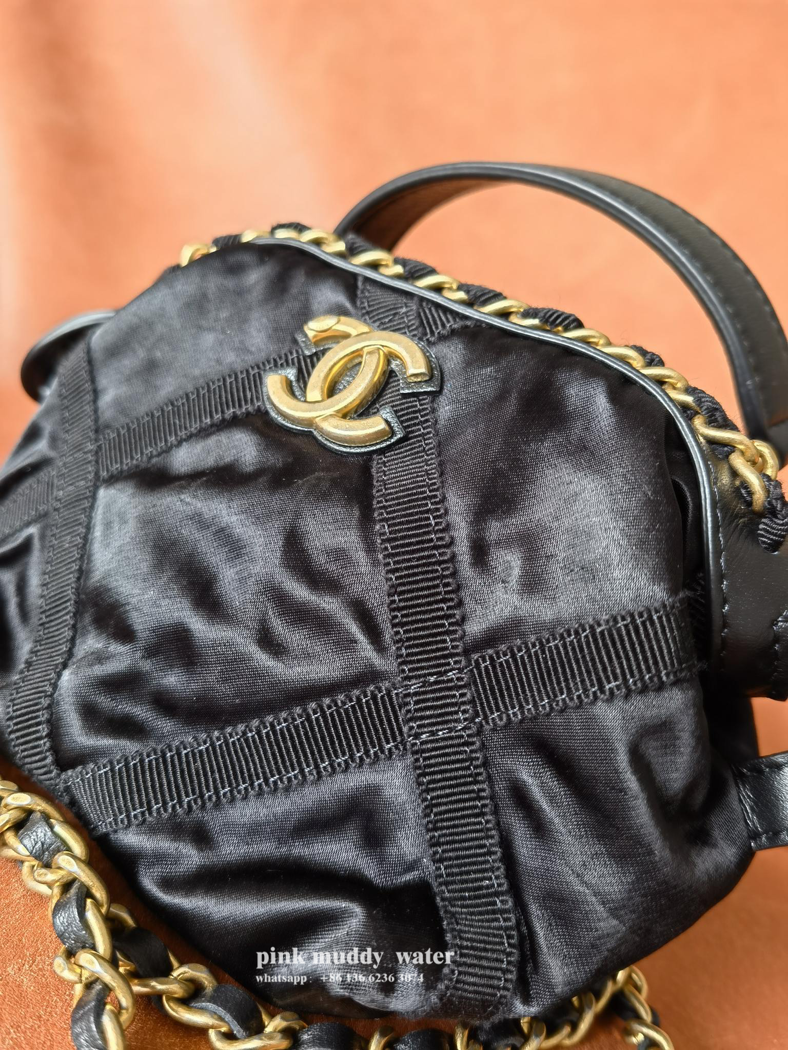 CHANEL Satin Nylon Tote Bag