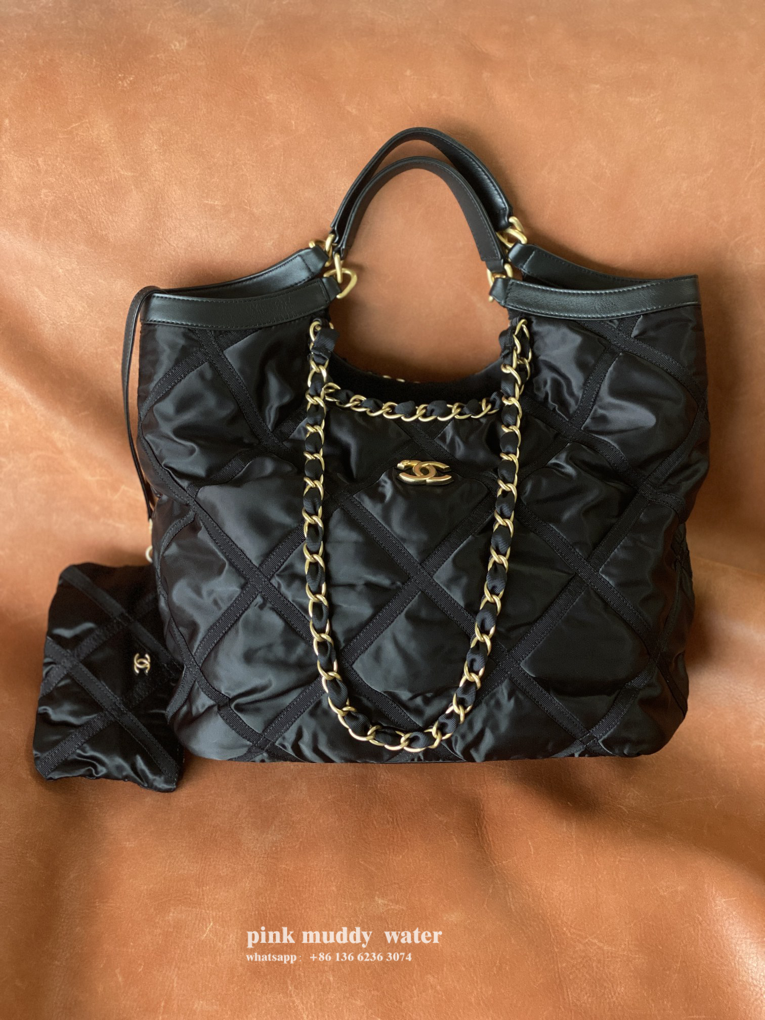 CHANEL nylon shopping bag