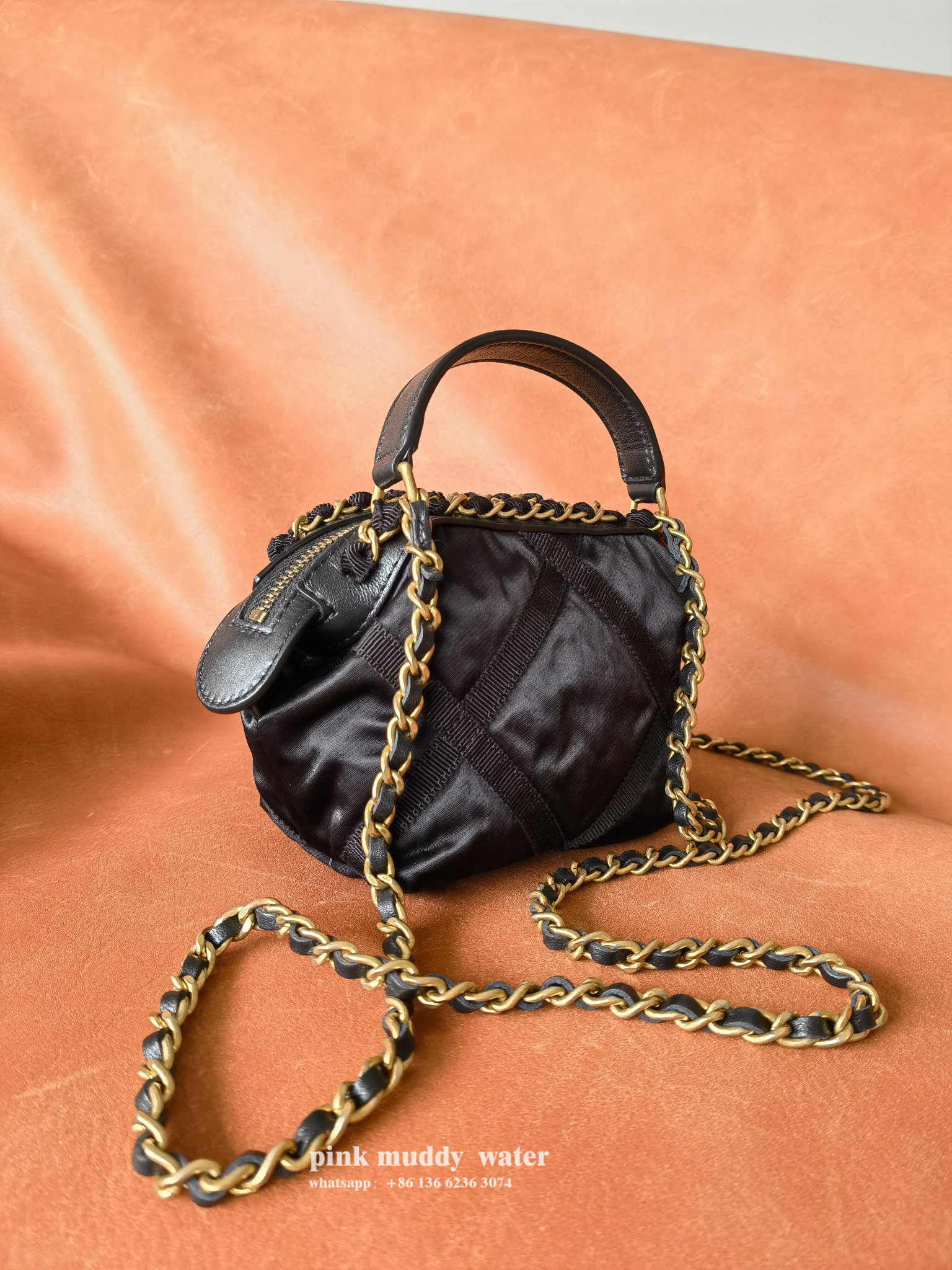 CHANEL Satin Nylon Tote Bag