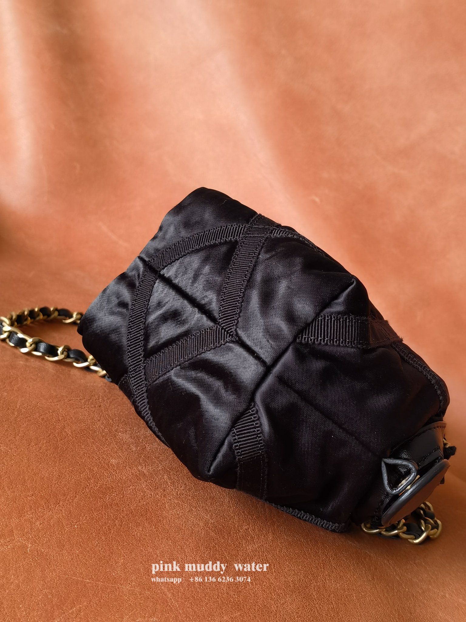 CHANEL Satin Nylon Tote Bag