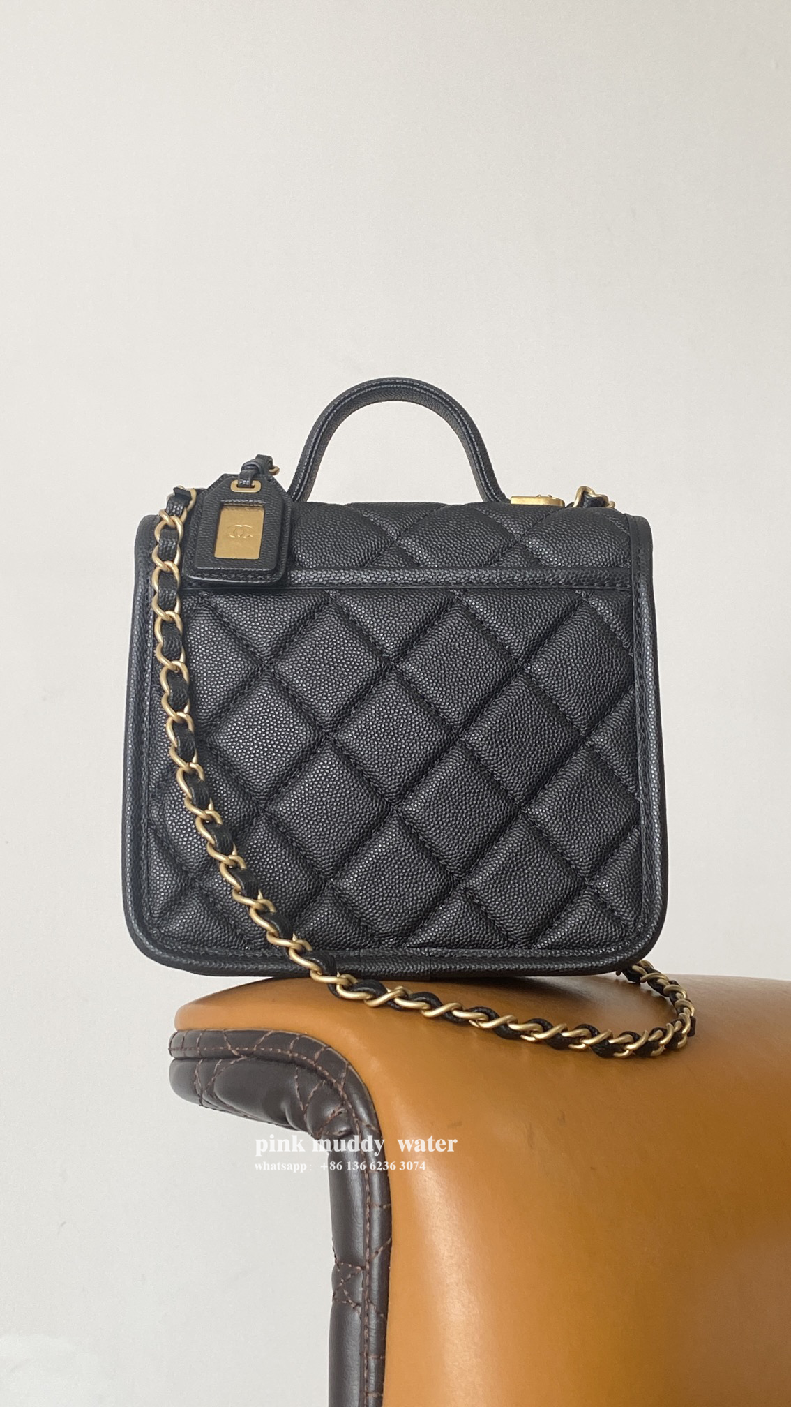 CHANEL Metal Logo Tofu Bag