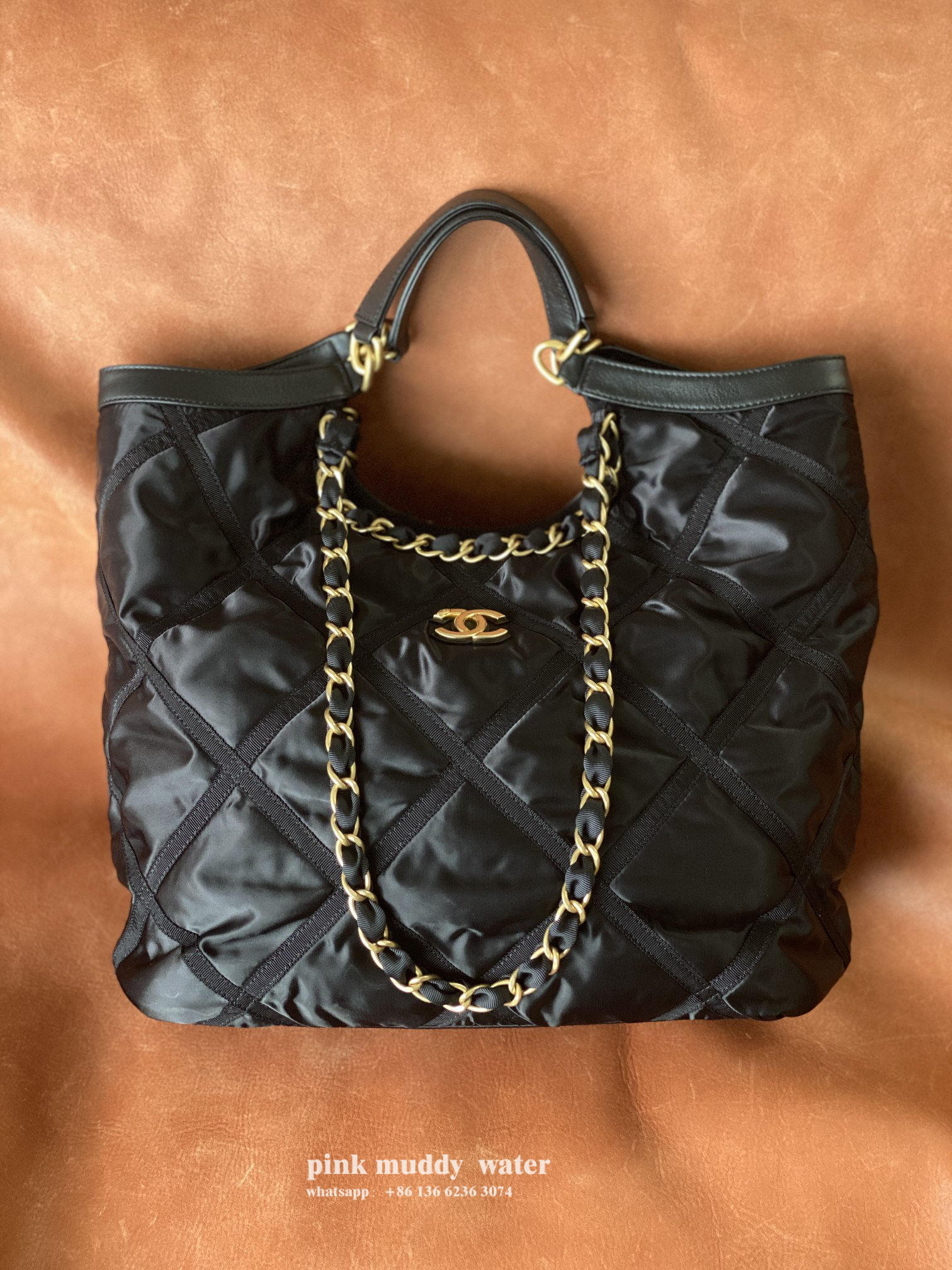 CHANEL nylon shopping bag