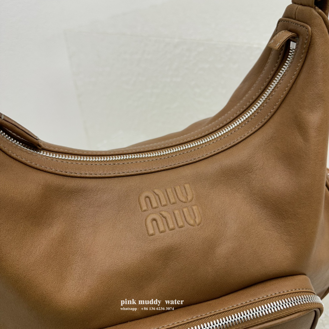 Nappa leather pocket bag