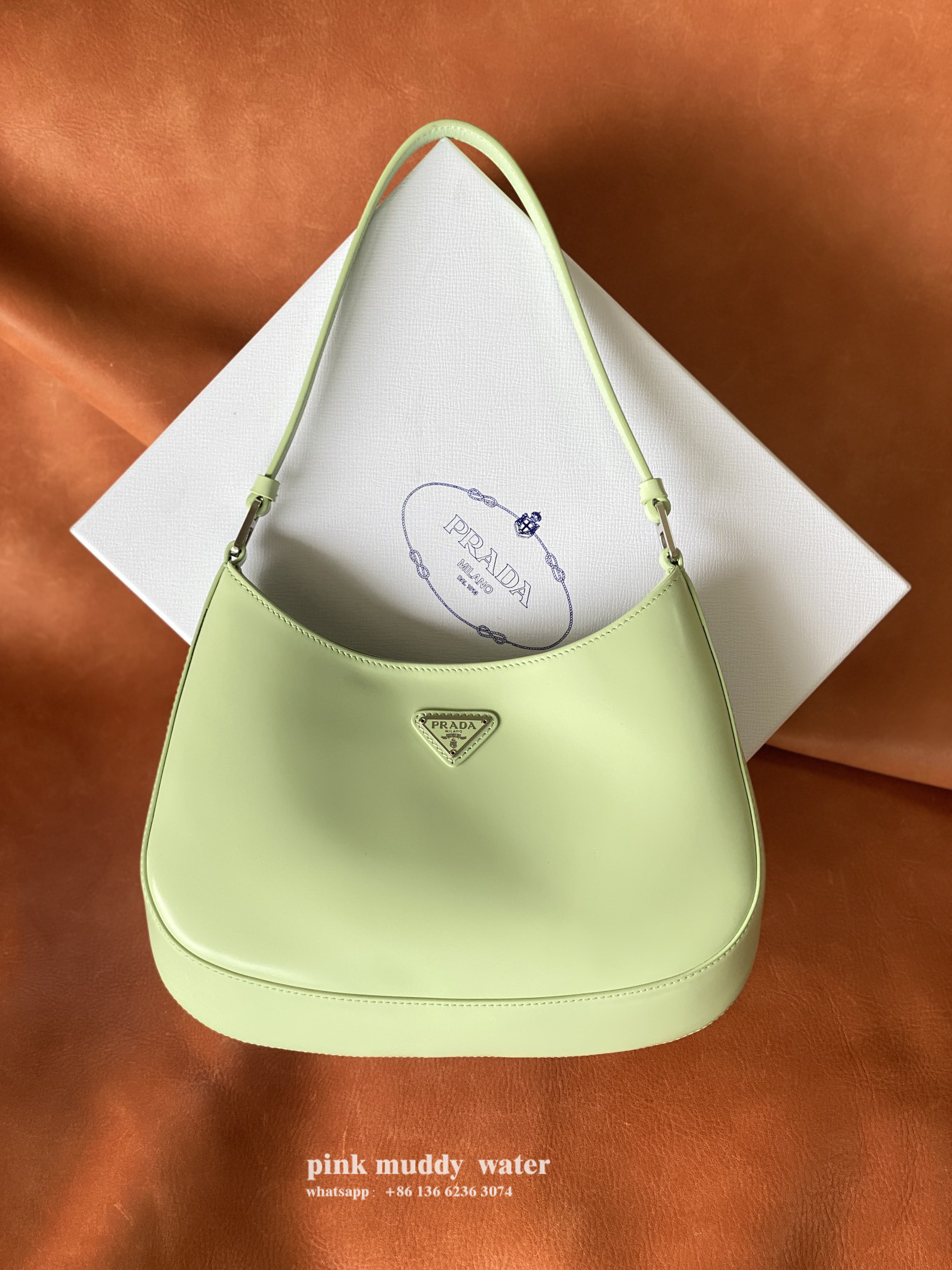 Prada Cleo brushed leather shoulder bag