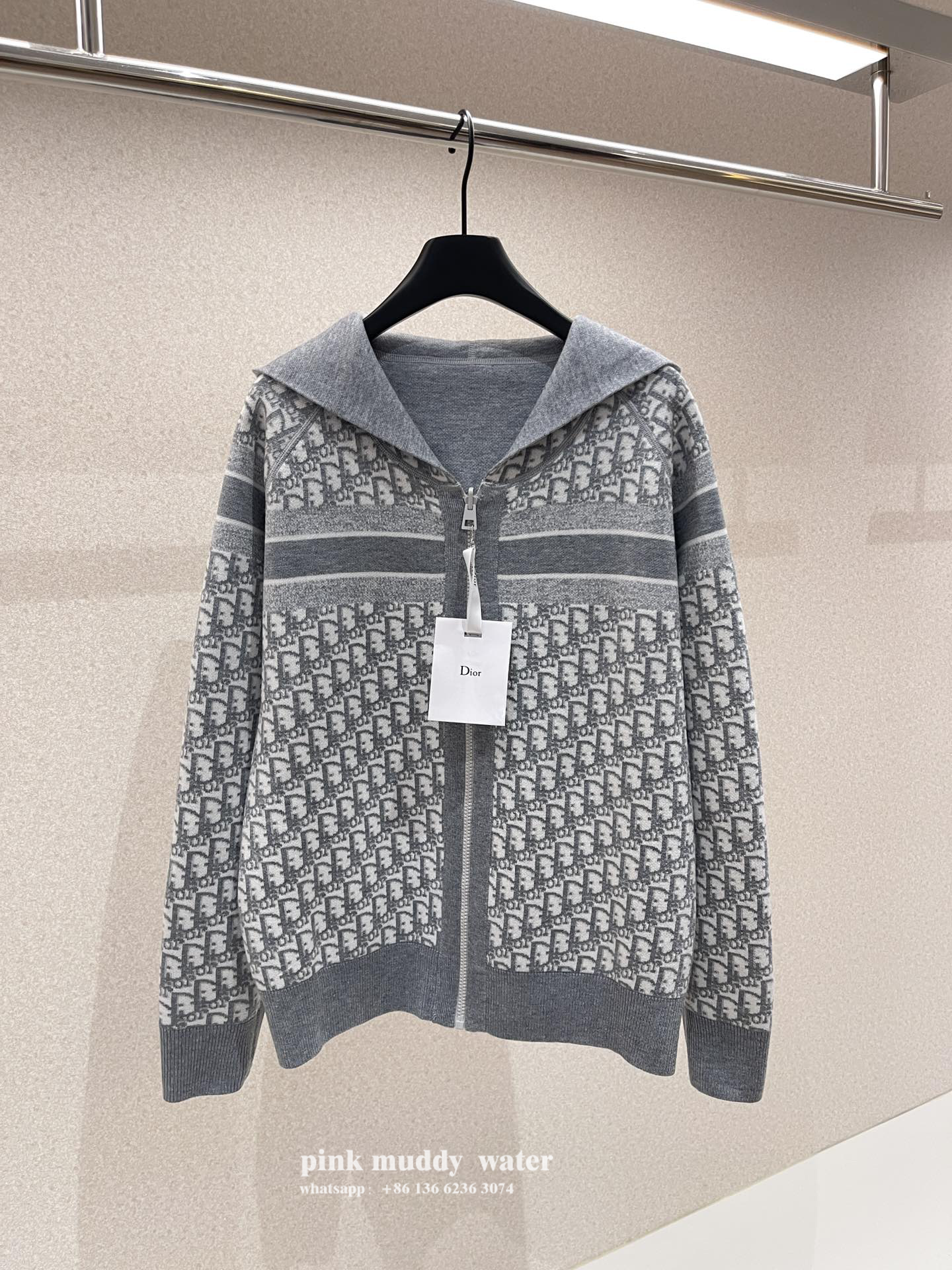 REVERSIBLE ZIPPED CARDIGAN WITH HOOD