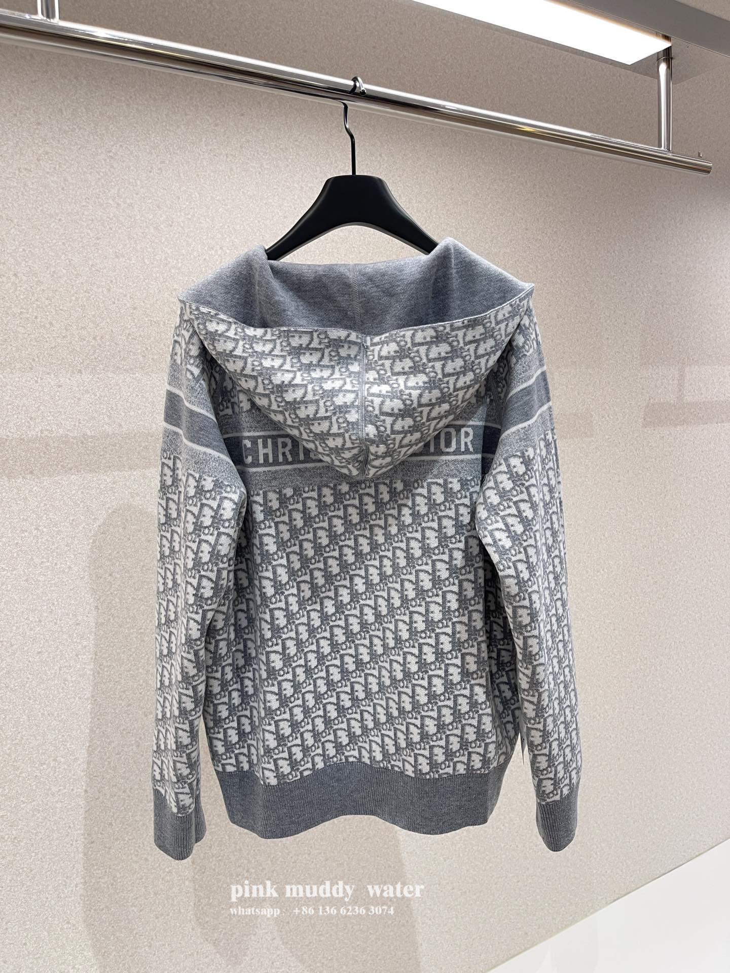 REVERSIBLE ZIPPED CARDIGAN WITH HOOD