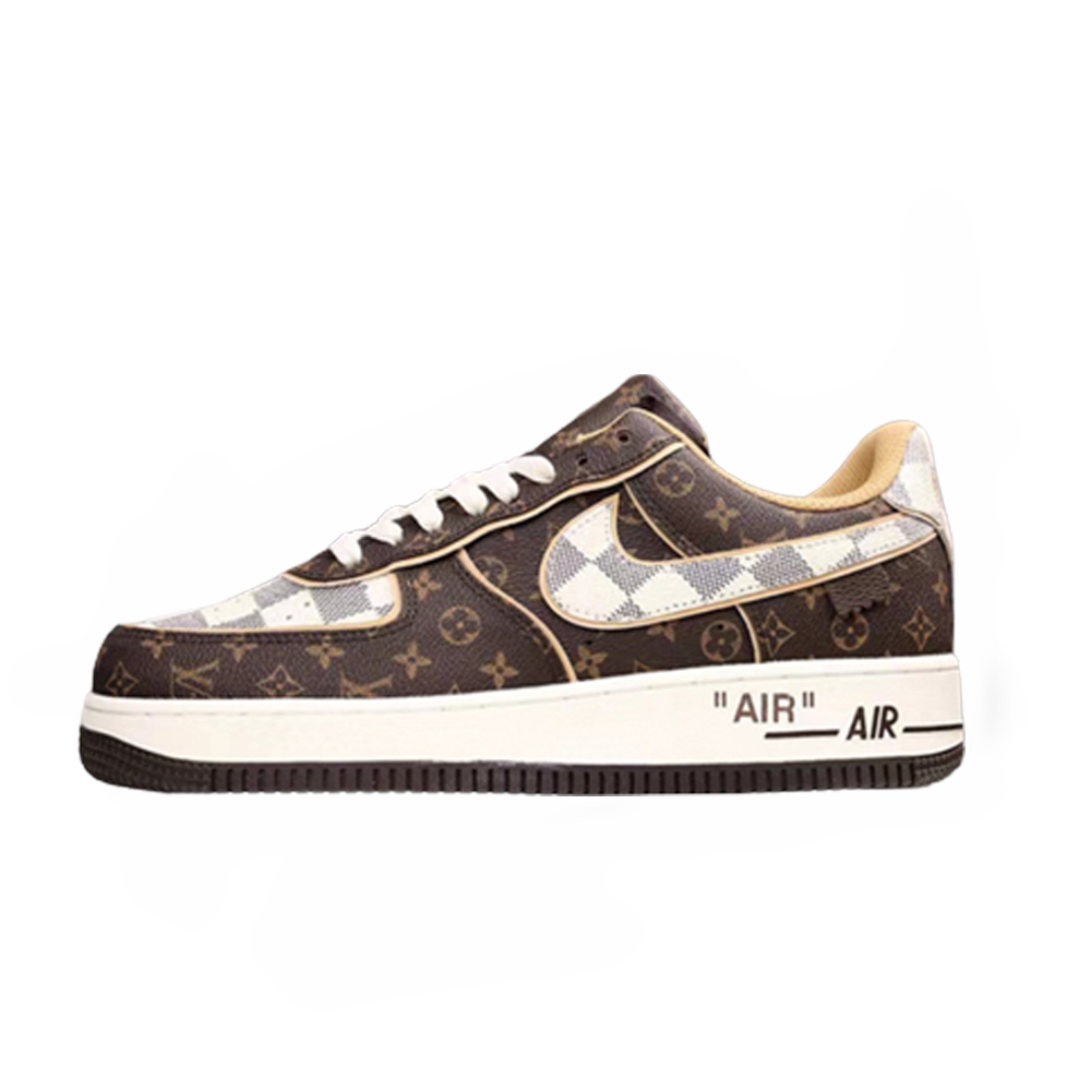 Nike Air Force 1 Low Louis Vuitton Monogram Brown Damier Azur(Replica ...