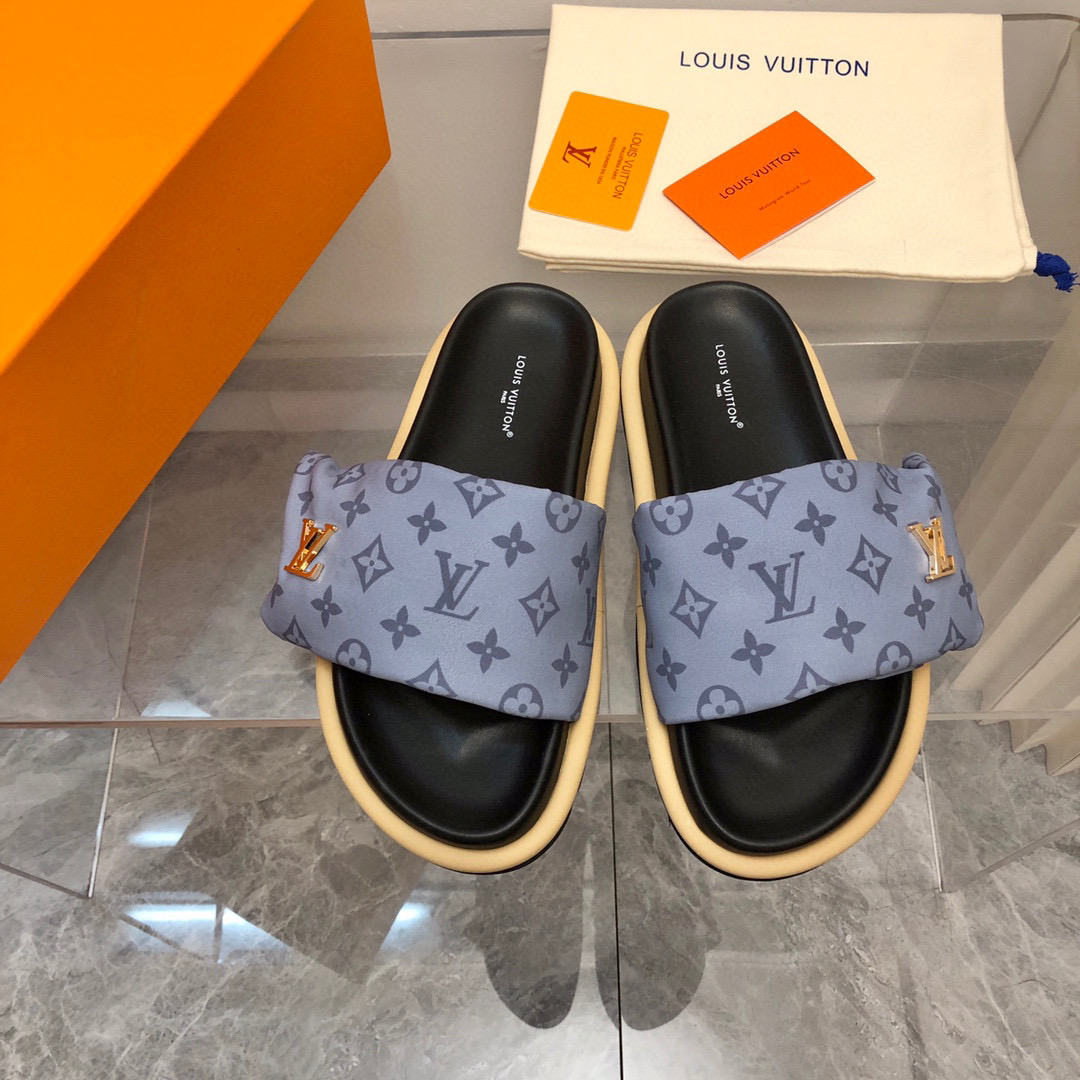 Louis Vuitton LV Pollow Nylon Velcro Slide Sandal(Replica) - Ultra ...