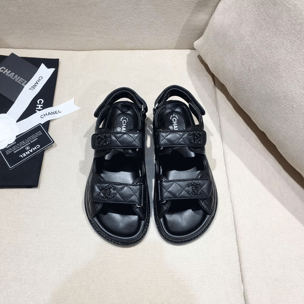 Chanel Flat Velcro sandals Slide（Replica） - Ultra-Collection