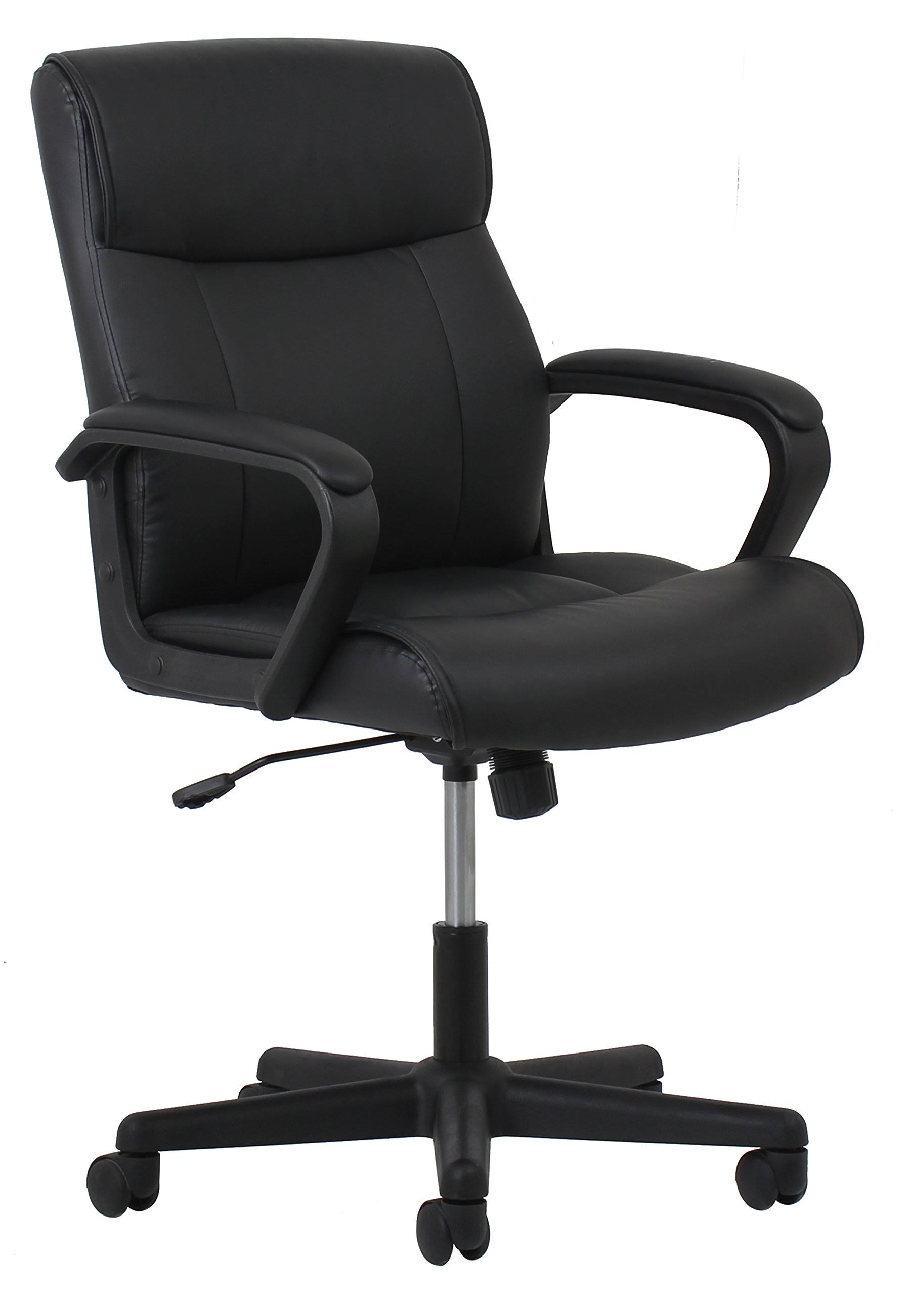 OFM Essentials Leather Executive Office Chair, Black