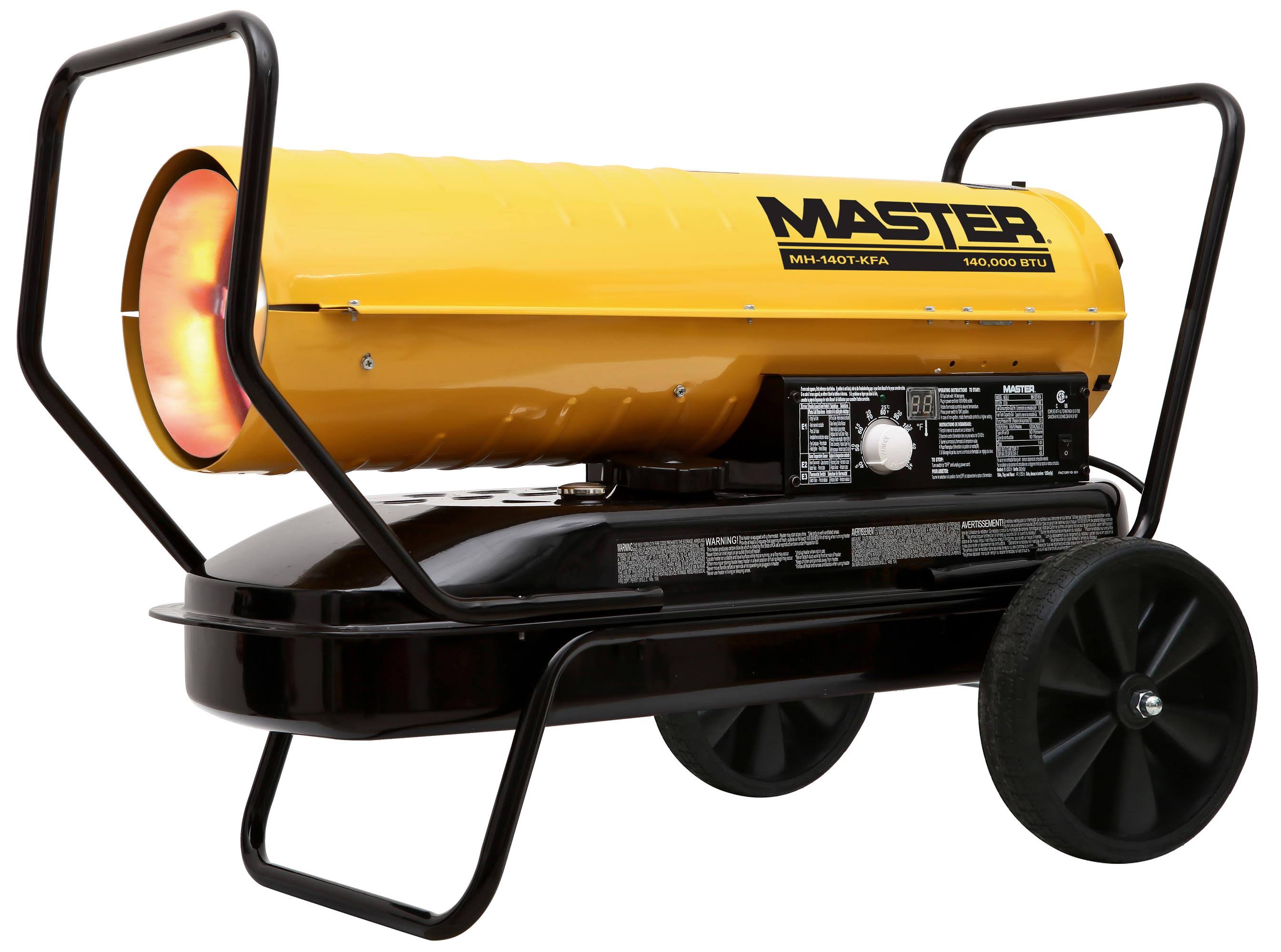 Master 140,000 BTU Kerosene/Diesel Forced Air Heater, MH-140T-KFA