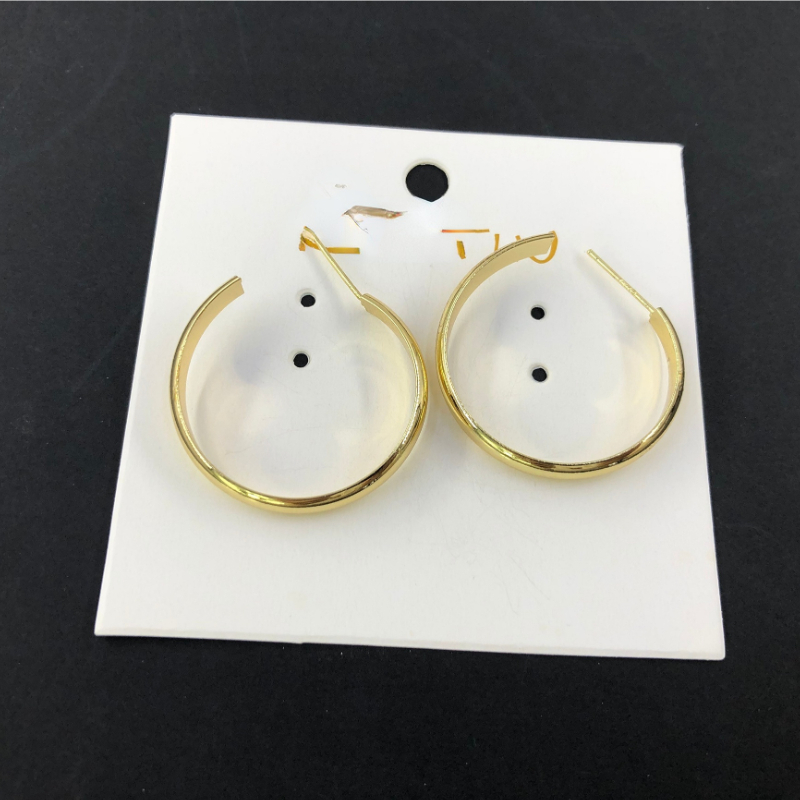 ECGIFT ER025 Simple Fashion S925 Needle BIG Irregular Hoop Earrings Piercing Earrings Hoop Earrings 100% Brand New BFF Birthday Gifts