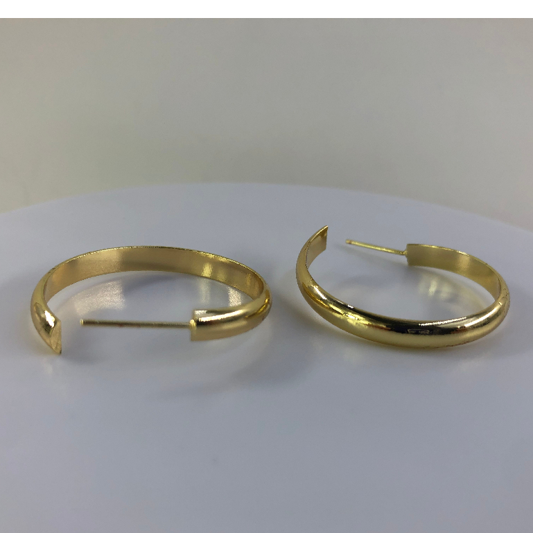 ECGIFT ER025 Simple Fashion S925 Needle BIG Irregular Hoop Earrings Piercing Earrings Hoop Earrings 100% Brand New BFF Birthday Gifts