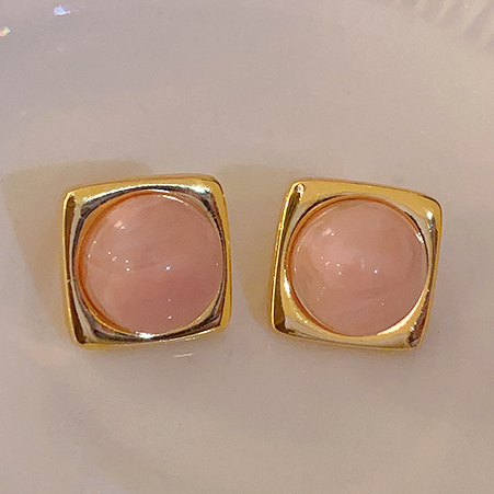 ECGIFT ER031 S925 Opal Planet Stone Stud Fashion Lady's Hypoallergenic New Trend Fashion Elegant Simple Ins Po