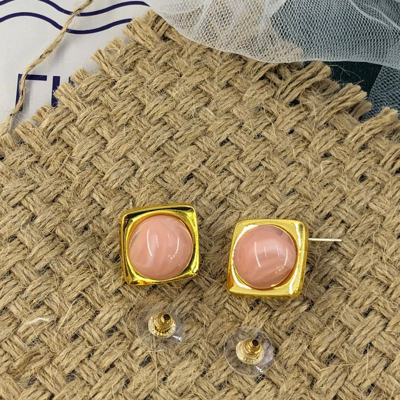 ECGIFT ER031 S925 Opal Planet Stone Stud Fashion Lady's Hypoallergenic New Trend Fashion Elegant Simple Ins Po