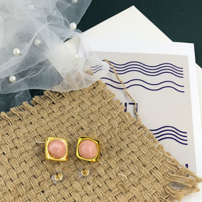 ECGIFT ER031 S925 Opal Planet Stone Stud Fashion Lady's Hypoallergenic New Trend Fashion Elegant Simple Ins Po