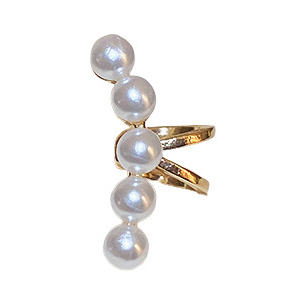 ECGIFT ER030 1PC Elegant Pearl Clip Earrings Twist Earring Party Dinner Fairy Niche Design Ear Cuff Jewelry