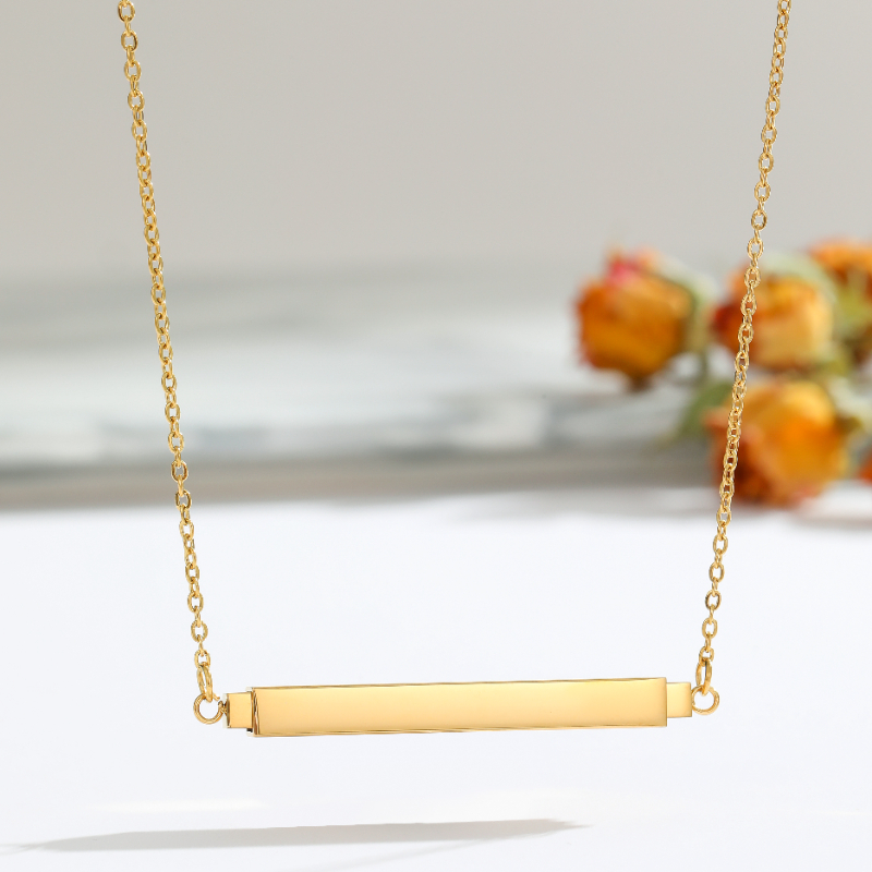 ECGIFT NE027 Personalized Locket Pendant Pull-Out Necklace With Engraved Text on 8 sides Birthday Anniversary Gift For Friend Lover