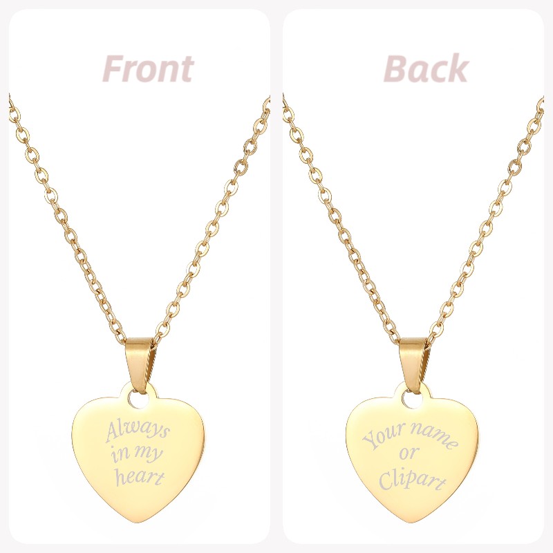 ECGIFT NE004 Personalized Heart Sharp Necalace With Custom Name Gift For Lover Wife Fashion Jewelry Gift For Friend