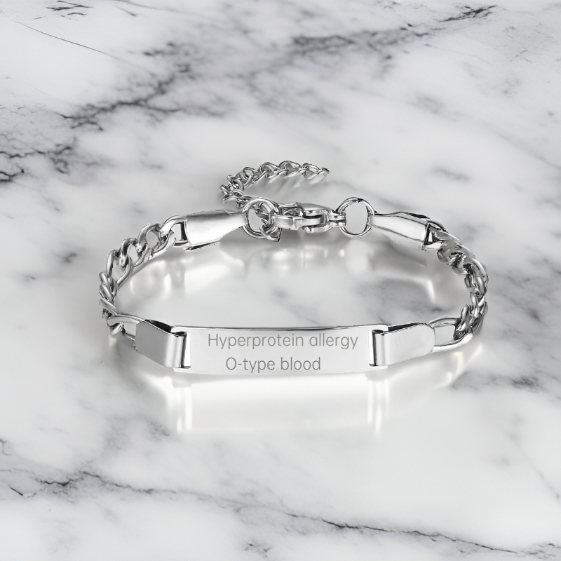 ECGIFT BR029 Personalized Medical Alert Bracelet With Engraved Kid Name Children's Autism Awareness Bracelet Back to School Gift For Kid