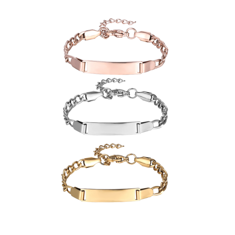 ECGIFT BR029 Personalized Medical Alert Bracelet With Engraved Kid Name Children's Autism Awareness Bracelet Back to School Gift For Kid