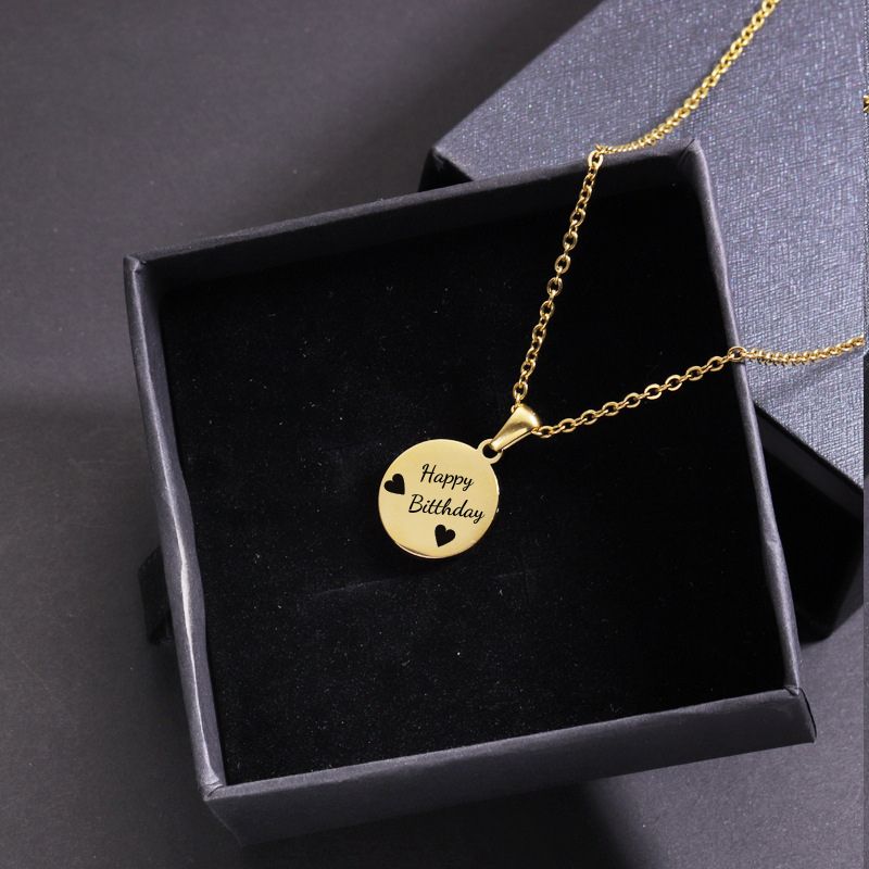 ECGIFT NE039 Personalized  Fritillaria Necklace Minimalist Initial Name Jewelry Customized Birthday Mother's Day Gift For Family Friends Lovers
