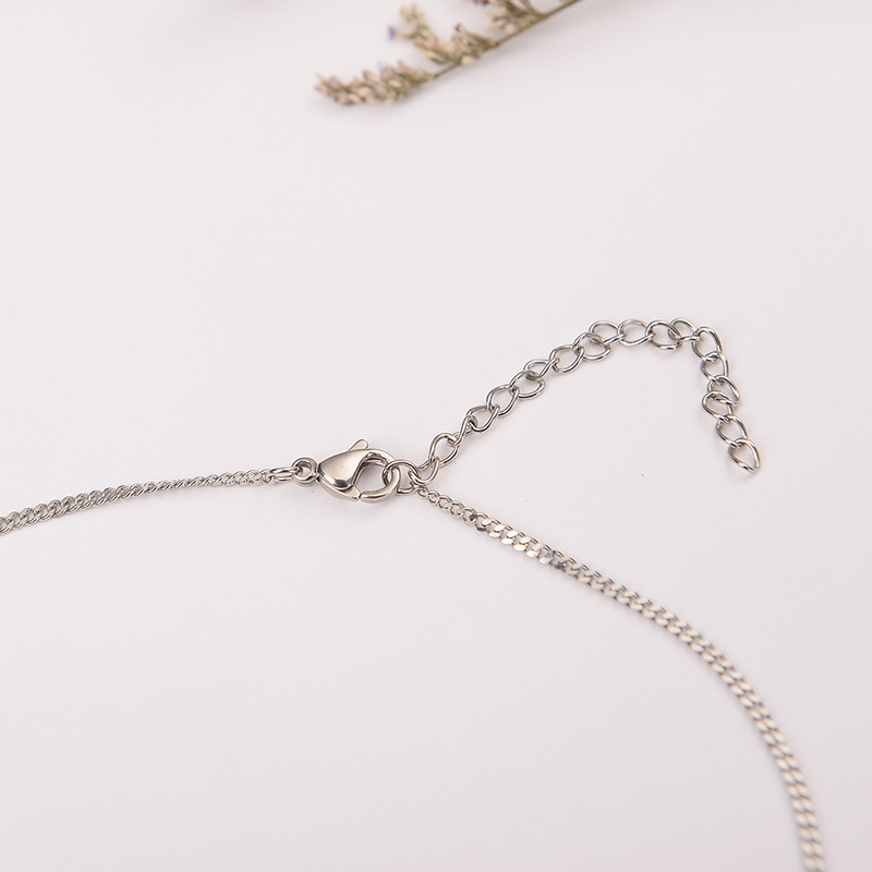 ECGIFT NE037 Personalized Simple ECGIFT NE037 Round Necklace Adorned With Zircon Birthday Mother's Day Gift For Her
