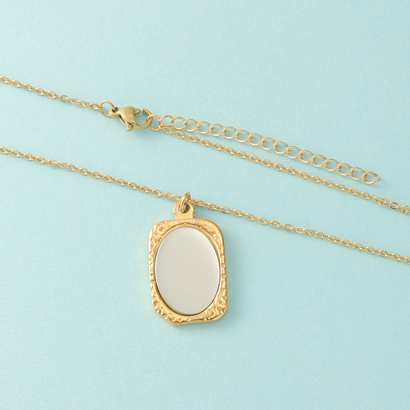 ECGIFT NE016 Personalized Geometric Cubic Polygon Photo Frames Necklace Birthday Mother's Day Memorial Gift For Her