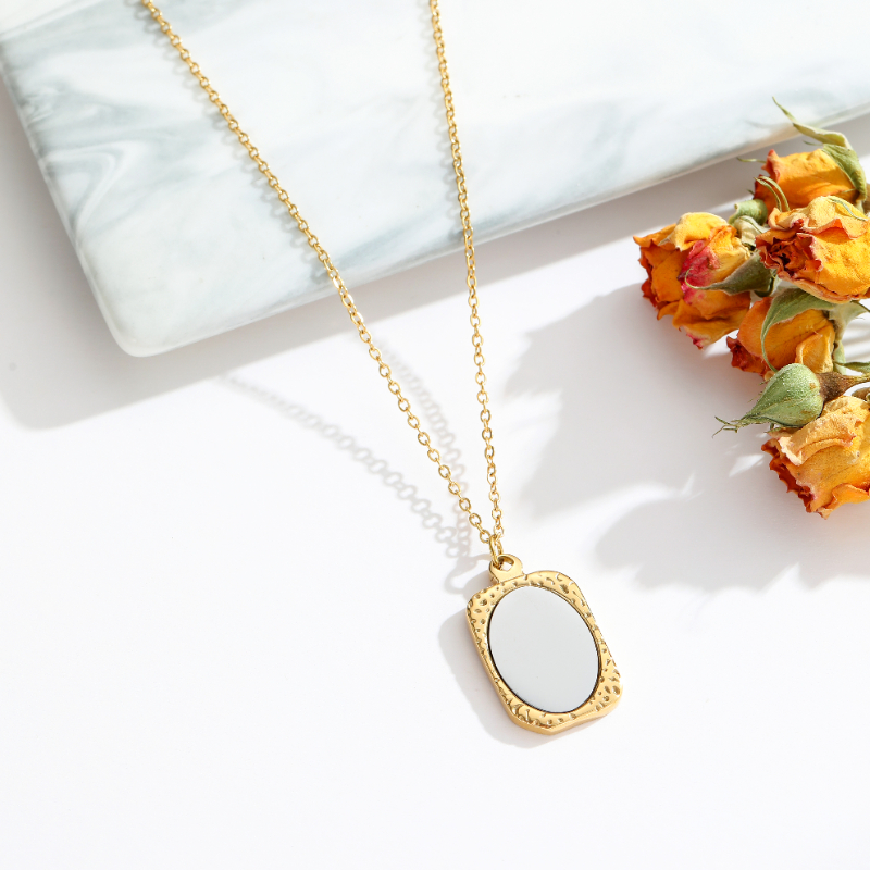 ECGIFT NE016 Personalized Geometric Cubic Polygon Photo Frames Necklace Birthday Mother's Day Memorial Gift For Her