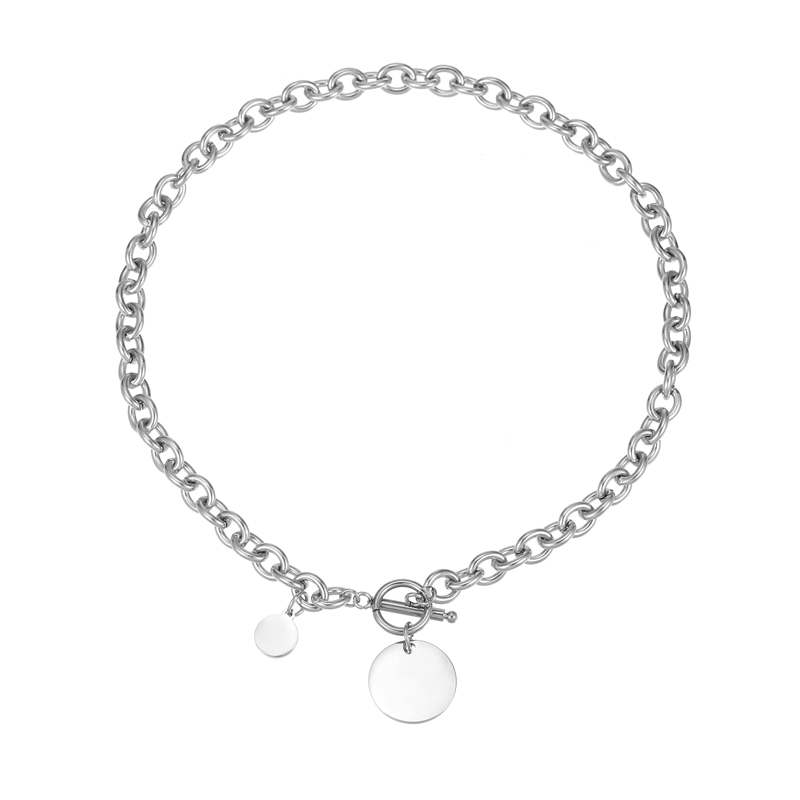 ECGIFT NE038 Personalized Hippie Retro Style Men's Necklace With Engraved Name Vintage-look Fashion Accessory Birthday Father's Day Gift For Him