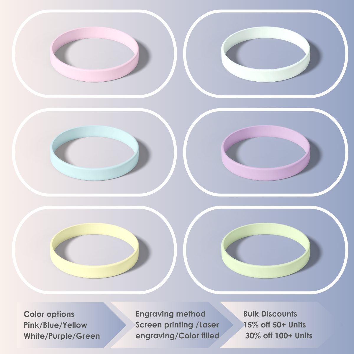 ECGIFT SW007 Glow-in-Dark Custom Wristbands | 10pcs Min Order | Night Runs, Concerts & Party Favors | Event Safety ID Bracelets