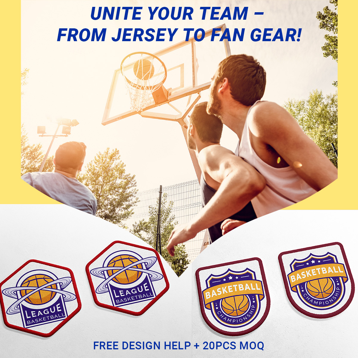 ECGIFT PA001 Custom Embroidered Patches - Personalized Iron-On/Sew-On Logo Patches for Uniforms, Jackets, Bags | Bulk Order Discounts & Free Design Help