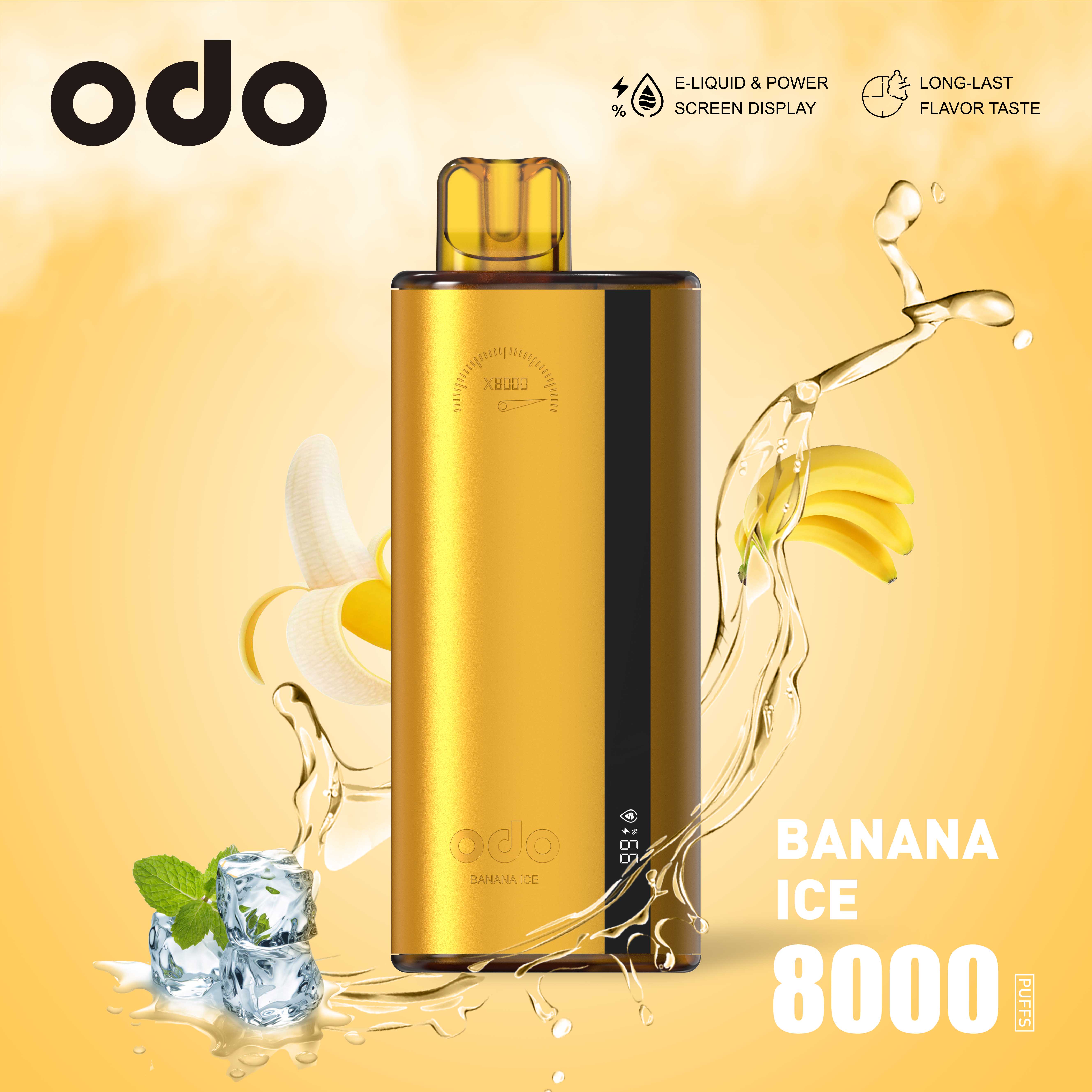 ODO X8000 puffs DISPOSABLES 8000 PUFFS BANANA ICE Flavor vape18