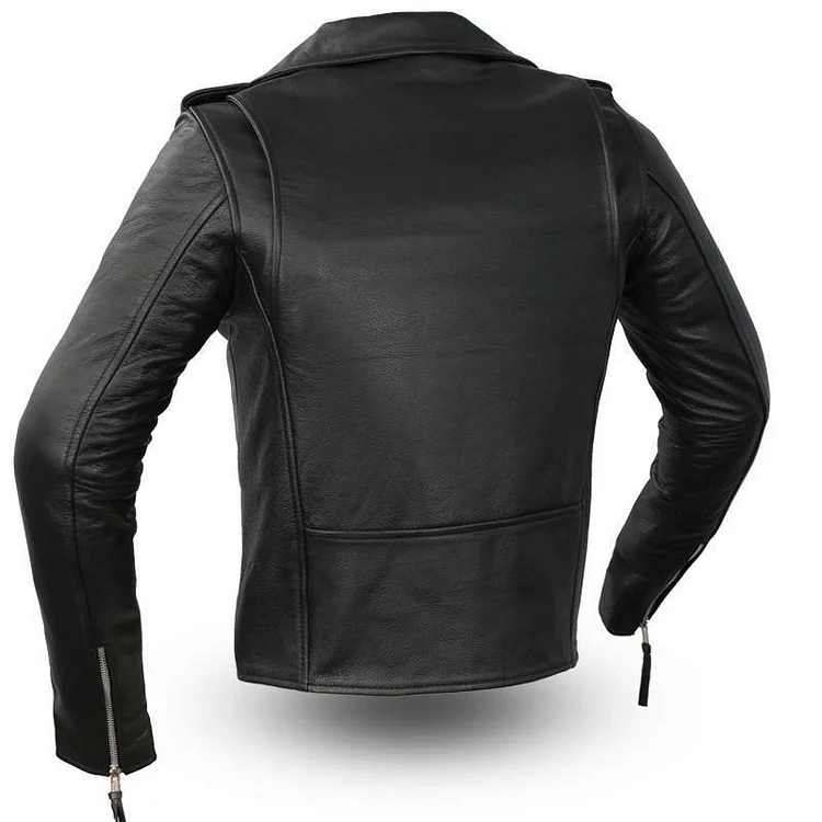 First Manufacturing Rockstar - Women's Motorcycle Leather Jacket, Black