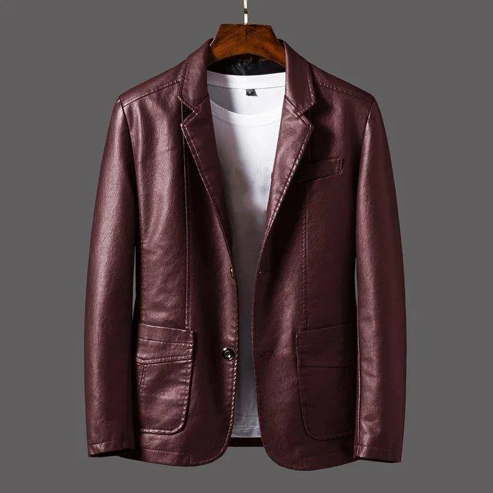 Men's Classic Style Leather Jacket
