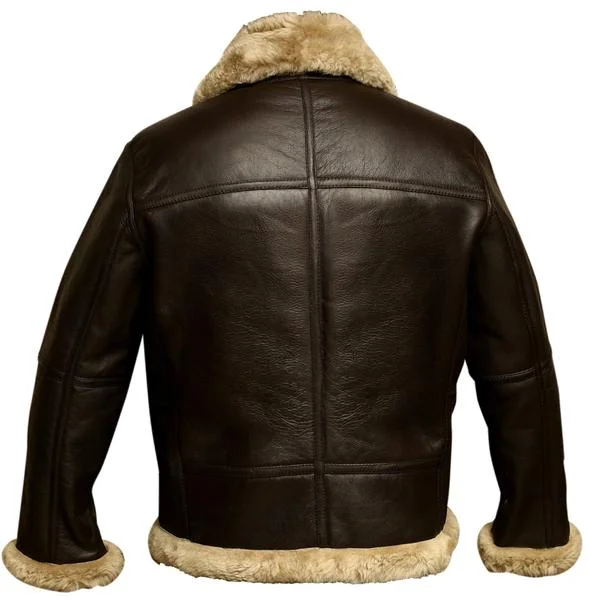Aviator Bomber Jacket B3 Shearling Sheepskin Leather
