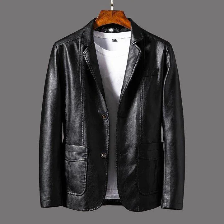 Men's Classic Style Leather Jacket