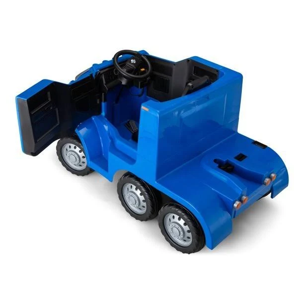 Kid Trax SemiTruck and Trailer RideOn Toy Blue, Rig Best Store