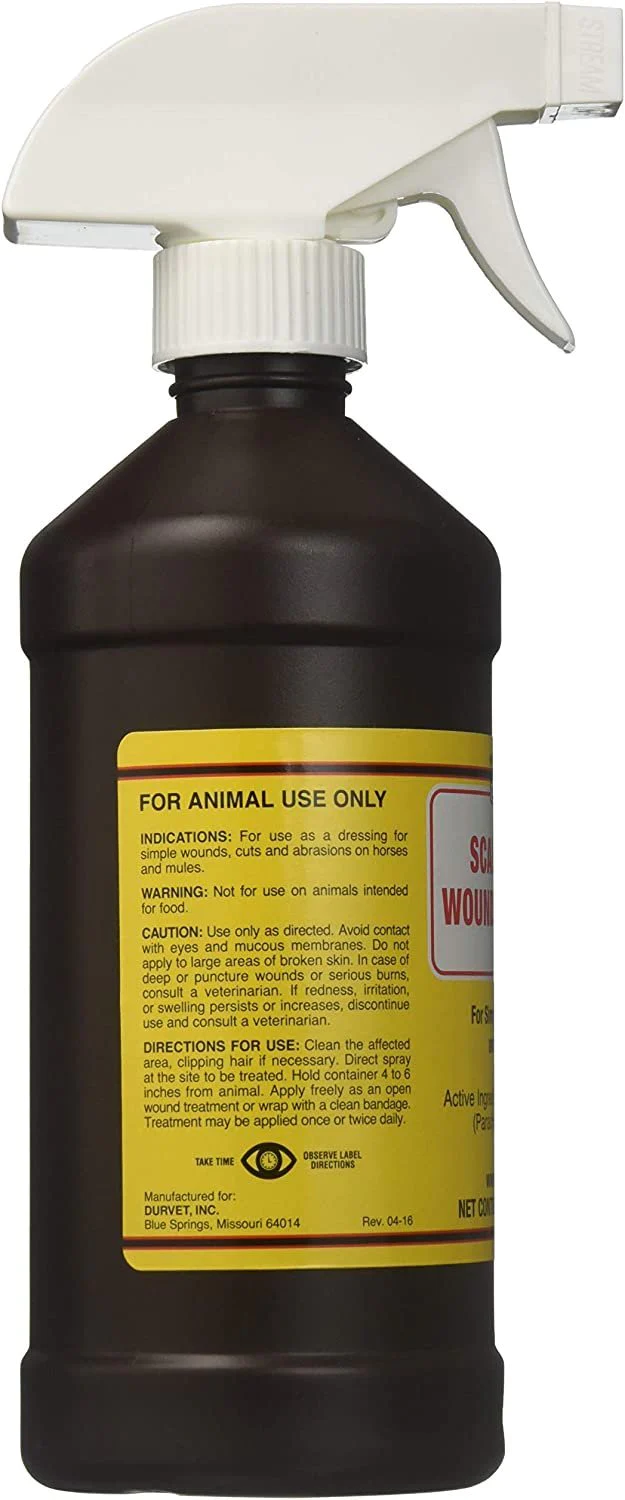 Durvet Scarlet Oil Wound Dressing Sprayer 16oz Best Store