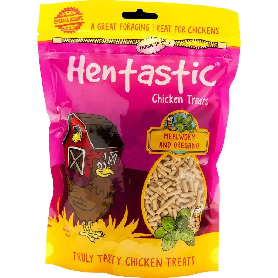 Hentastic Mealworms and Oregano Protein for Chicken Treats 16 oz