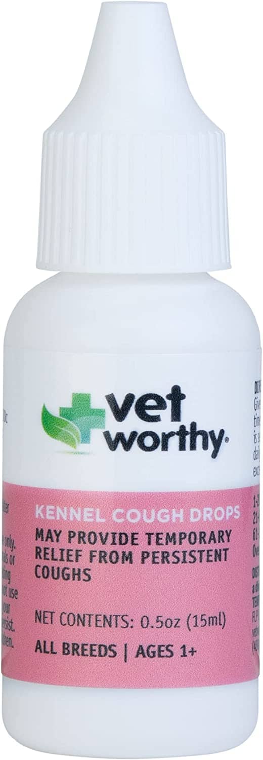 Vet Worthy Kennel Cough Drops for Dogs .5 Oz Liquid Bottle Best Store