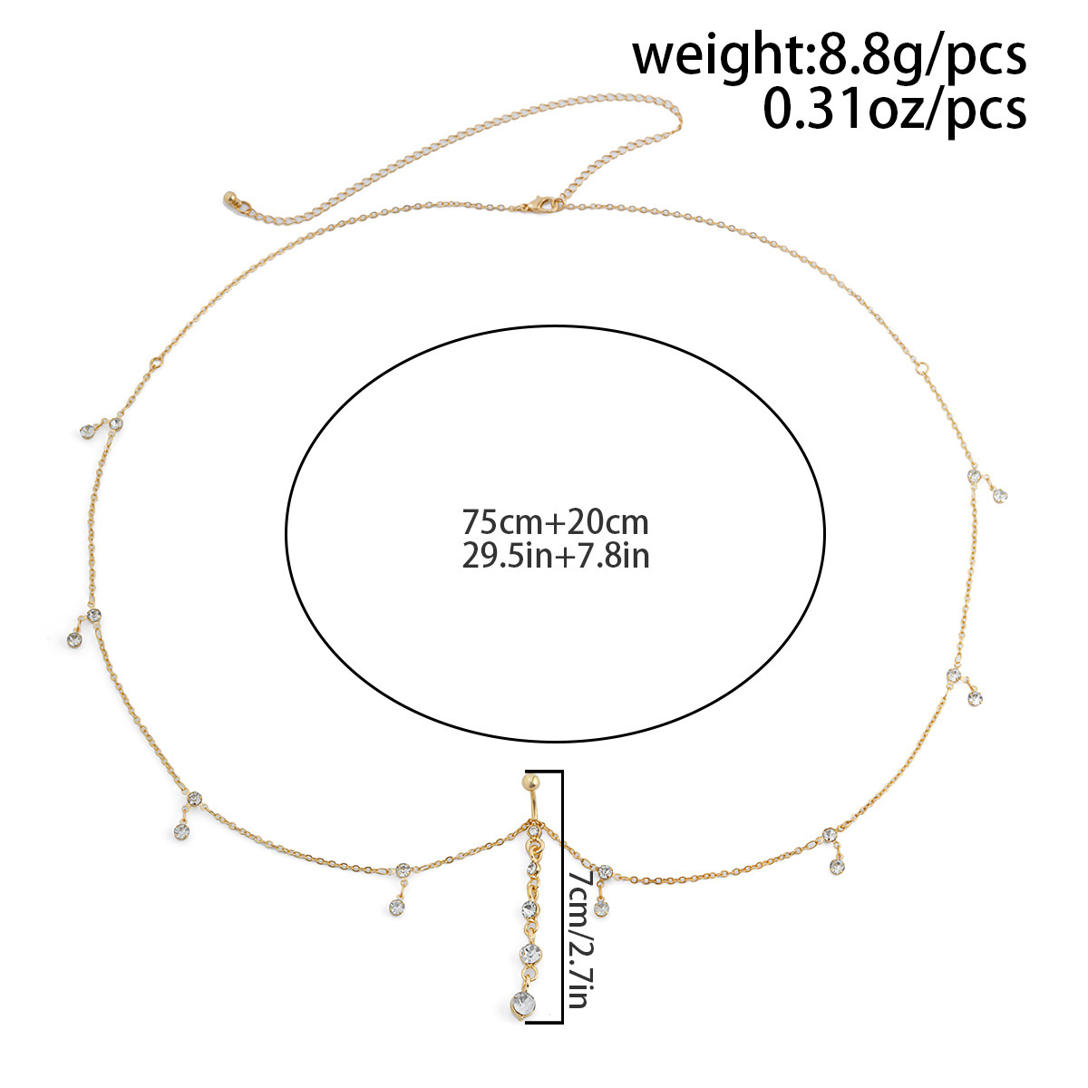 dangle navel piercing