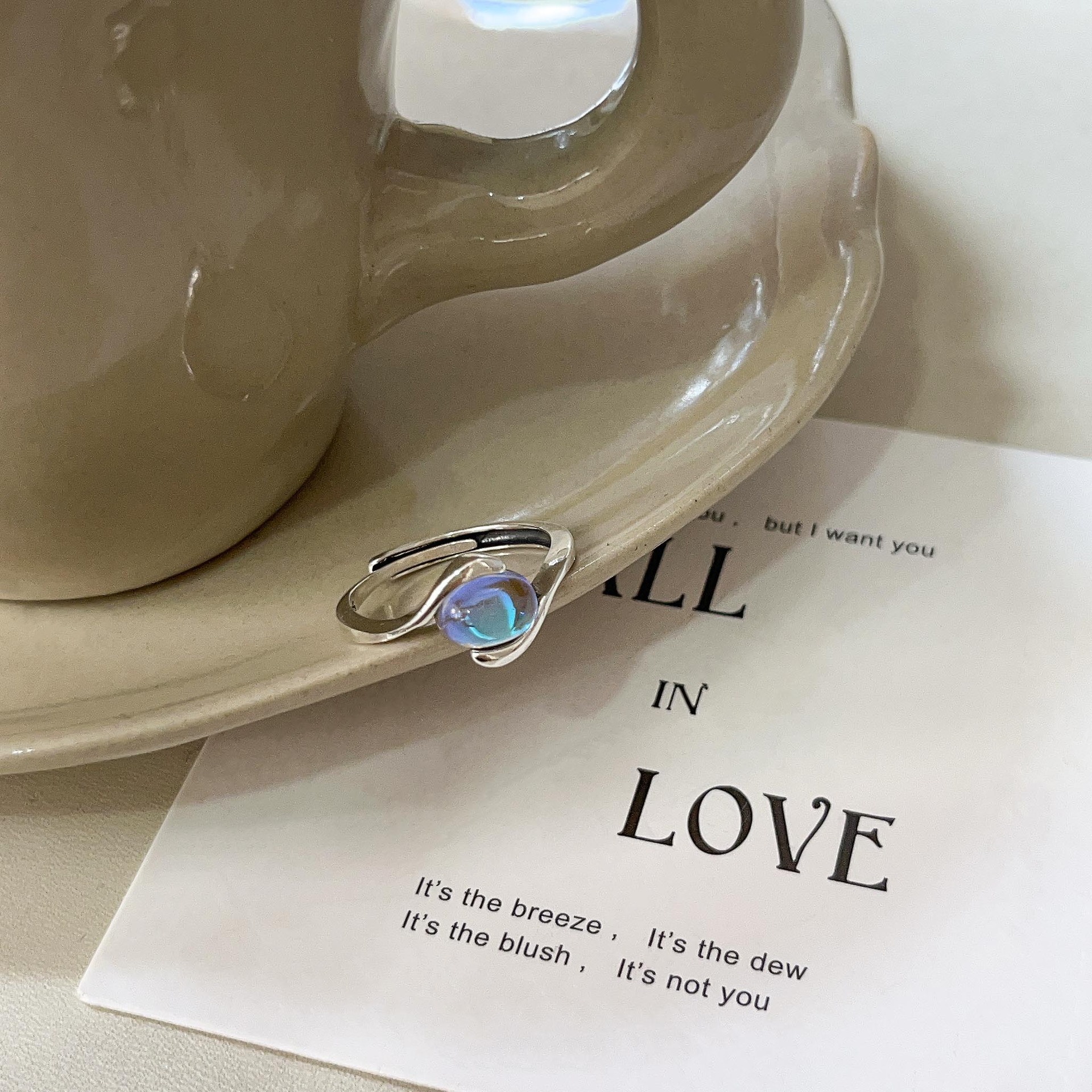 rainbow moonstone ring